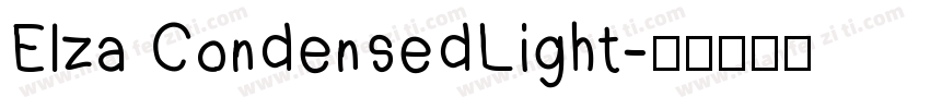 Elza CondensedLight字体转换